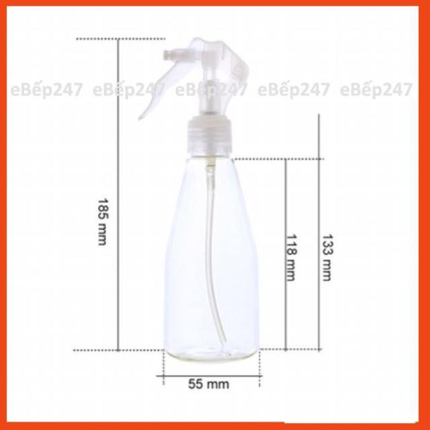 [Siêu rẻ+Freeship] Bình xịt phun sương làm bánh 200ml chất liệu cao cấp, trong suốt, có khoá hãm - eBếp247