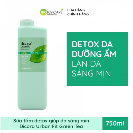 Sữa Tắm Detox Dicora Urban Fit Pure Care Green Tea Cung Cấp Độ Ẩm Và Làm Sáng Da 400ml - TN050