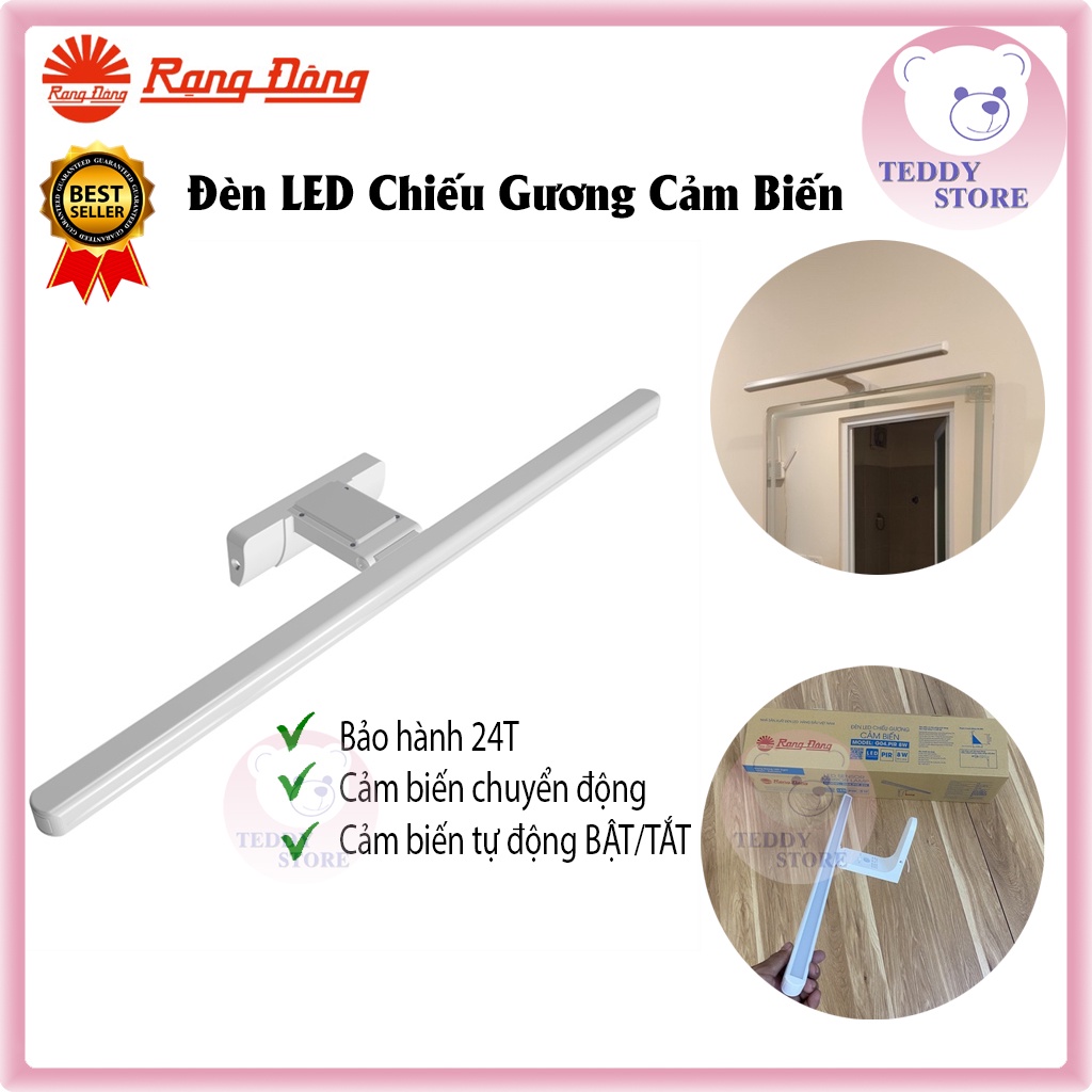 Đèn LED Chiếu Gương Cảm Biến Rạng Đông, Tự Động Bật Tắt Cảm Biến Chuyển Động - Hàng Chính Hãng 100%