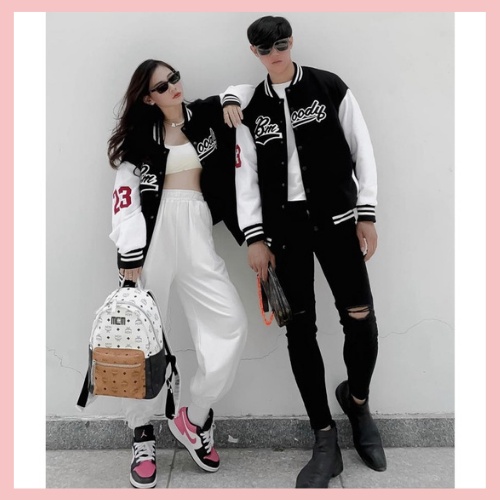Áo khoác bomber Jacket dù 2 lớp phong cách Hàn Quốc, áo khoác nam nữ phối tay in chữ BMOODY