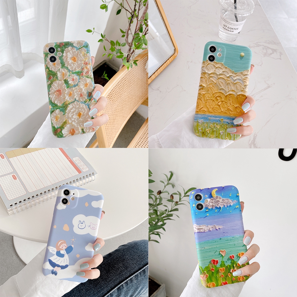 for iPhone 12 Pro Max 12 mini Ốp lưng mềm in hình tranh sơn dầu độc đáo cho iPhone SE 2 2020 11 11Pro Max XS Max XR XS 7 8 Plus | BigBuy360 - bigbuy360.vn