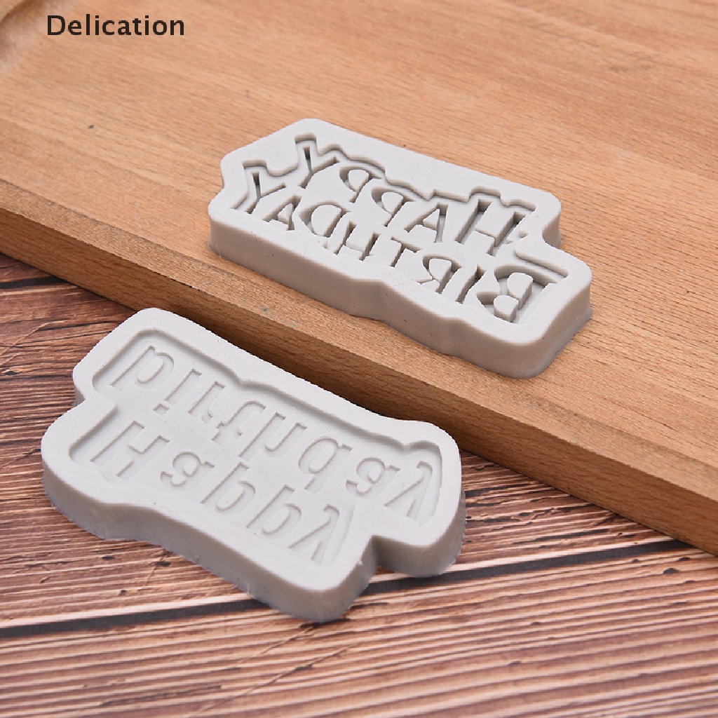 Khuôn làm bánh bằng silicon thiết kế chữ Happy Birthday 3D nhiều kiểu dễ thương