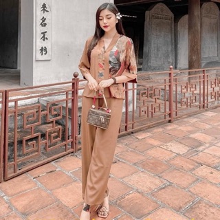 Bộ lụa cao cấp đi lễ chùa