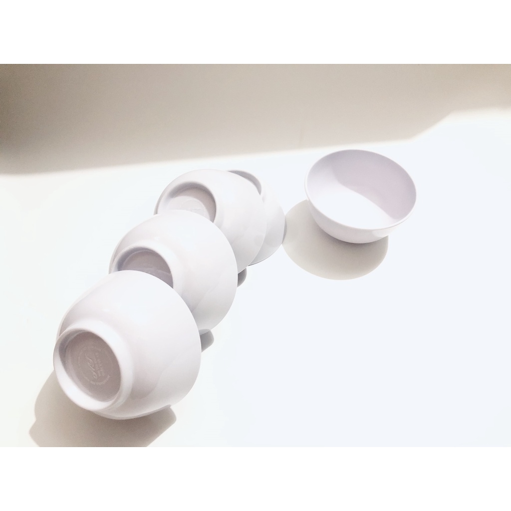Chén Ăn Cơm Nhựa Phíp Dày Trắng Cứng Mellamine
