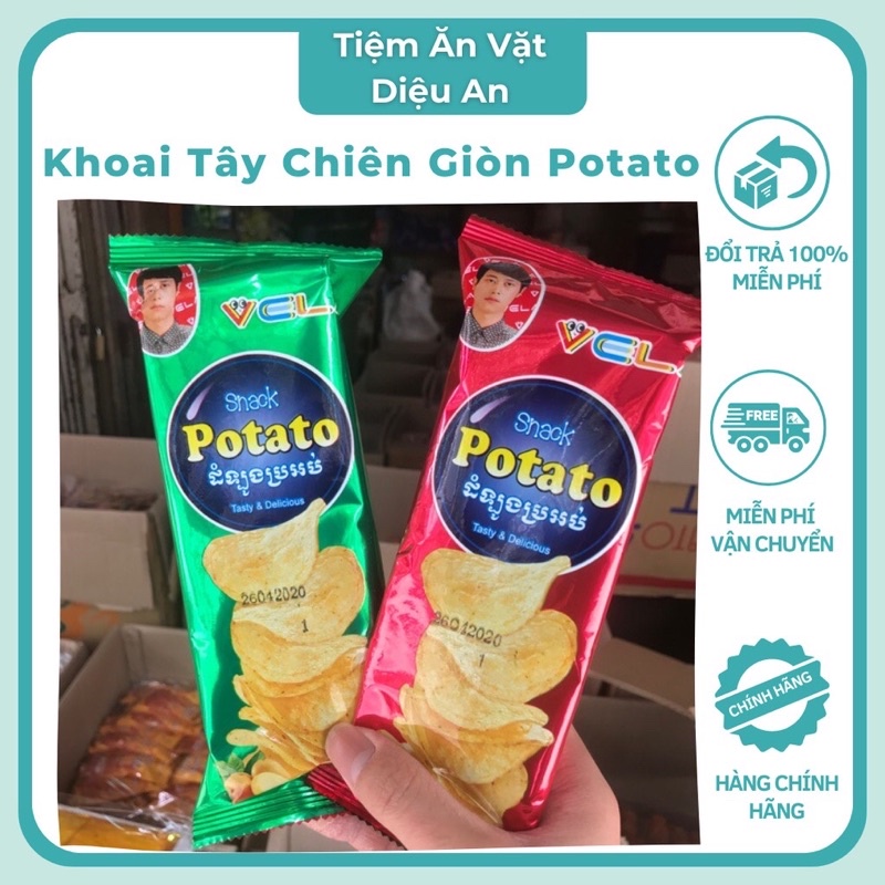 Bịch 30 Gói Bim Bim Potato ❤️ FREESHIP ❤️ Gói Snack Khoai Tây Chiên Potato - Đồ Ăn Vặt Tuổi Thơ