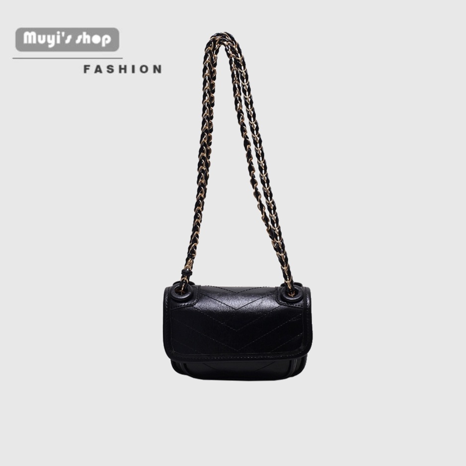 Túi Xách Đính Đá Phối Dây Xích Dễ Phối Đồ Thời Trang