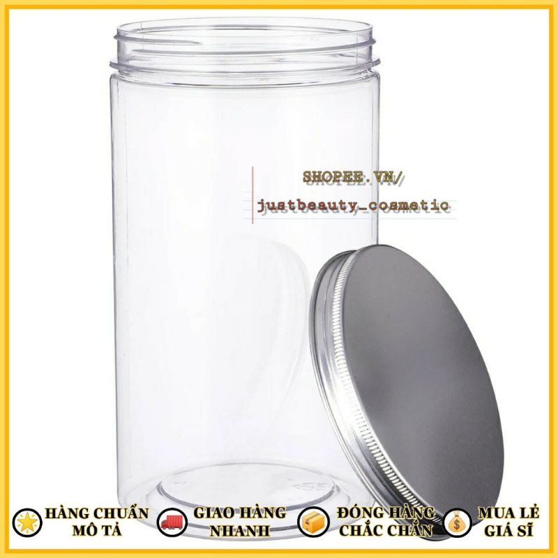 HŨ NHỰA NẮP NHÔM đựng thực phẩm HỦ LỌ NHỰA PET 50g 100g 200g 250g 350g 500g 800g 1000g 1200g