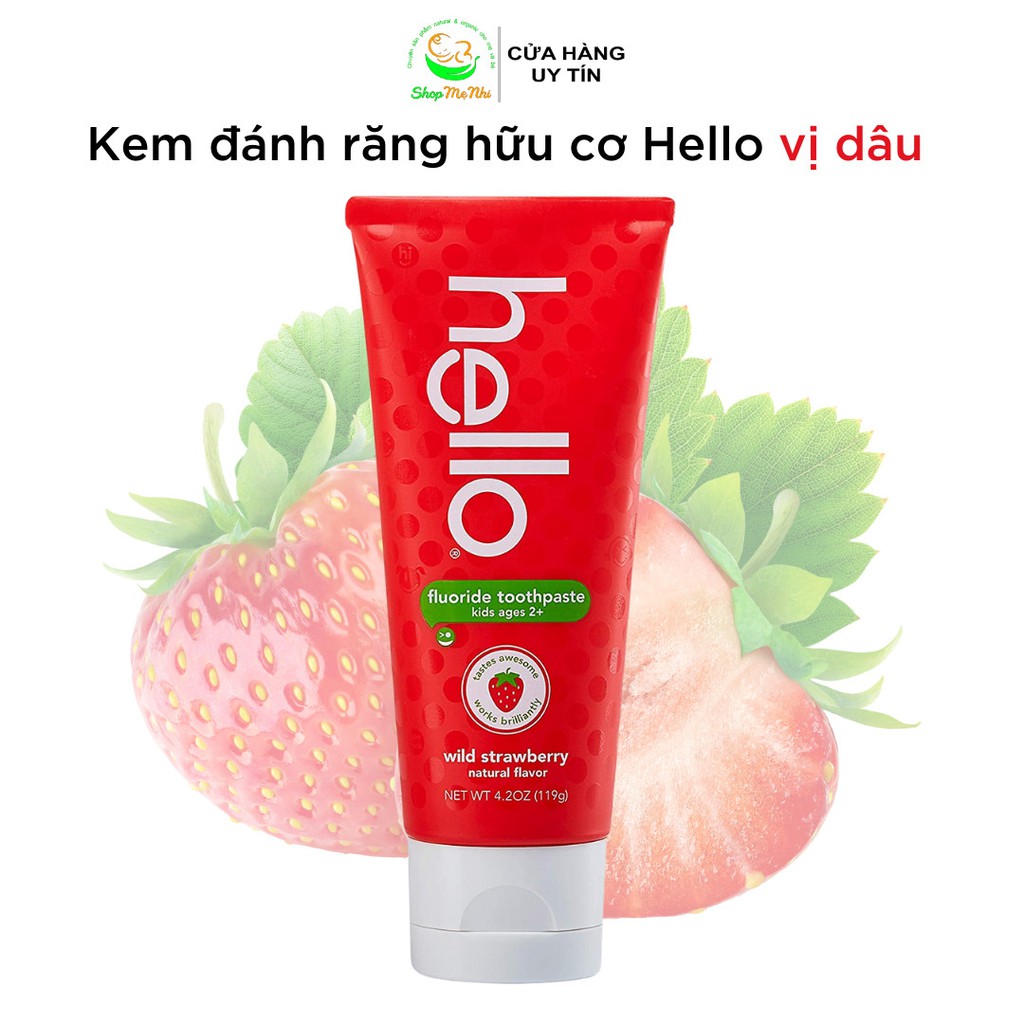 Kem đánh răng hello hữu cơ cho bé từ 2 tuổi – Hello toothpaste.