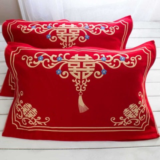 Cặp găng tay bằng cotton màu đỏ thuần cao cấp dành cho cặp đôi chồng chồng/ vợ chồng làm quà tặng tiệc cưới