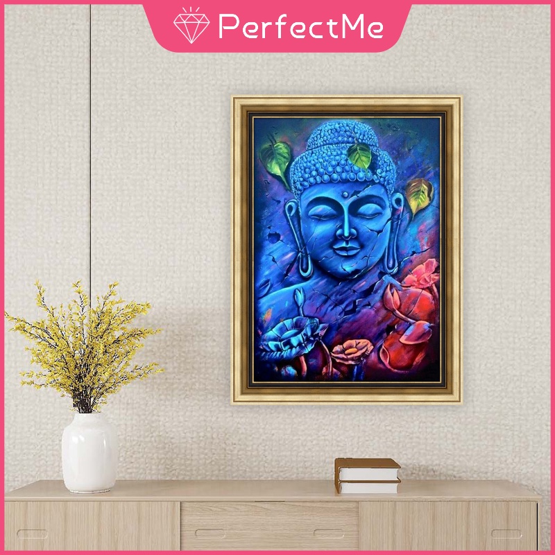 Bộ tranh đính đá 5D tự làm hình Phật trang trí nhà cửa