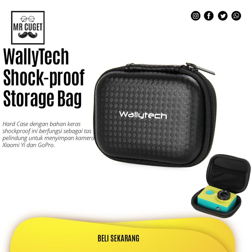 Wallytech Túi Đựng Camera Hành Trình Xiaomi Yi Gopro