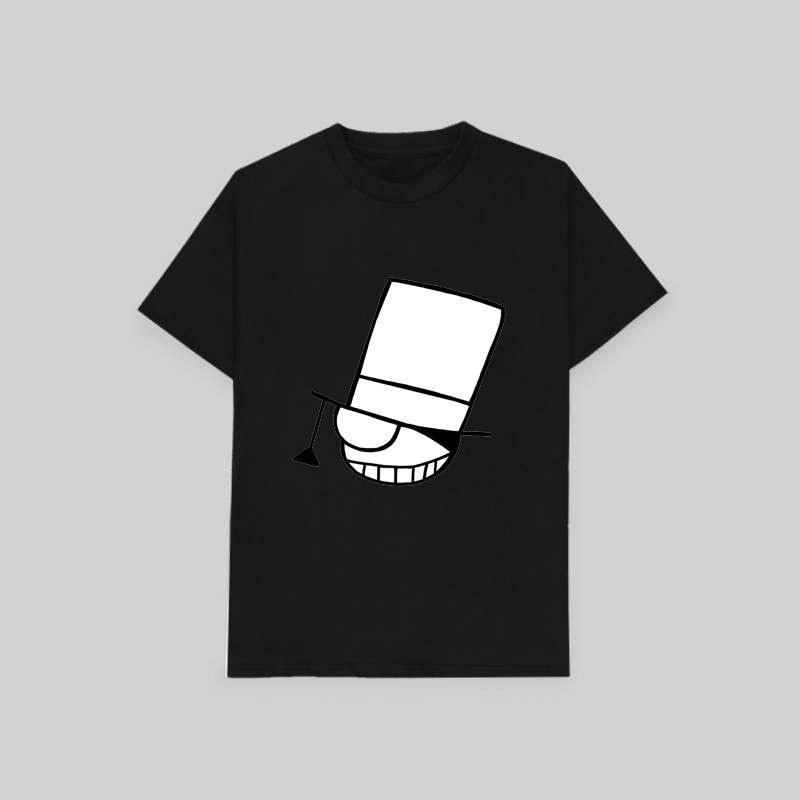 Áo thun phông đen in hình Kaito Kid thời trang xinh xắn cá tính anime chibi