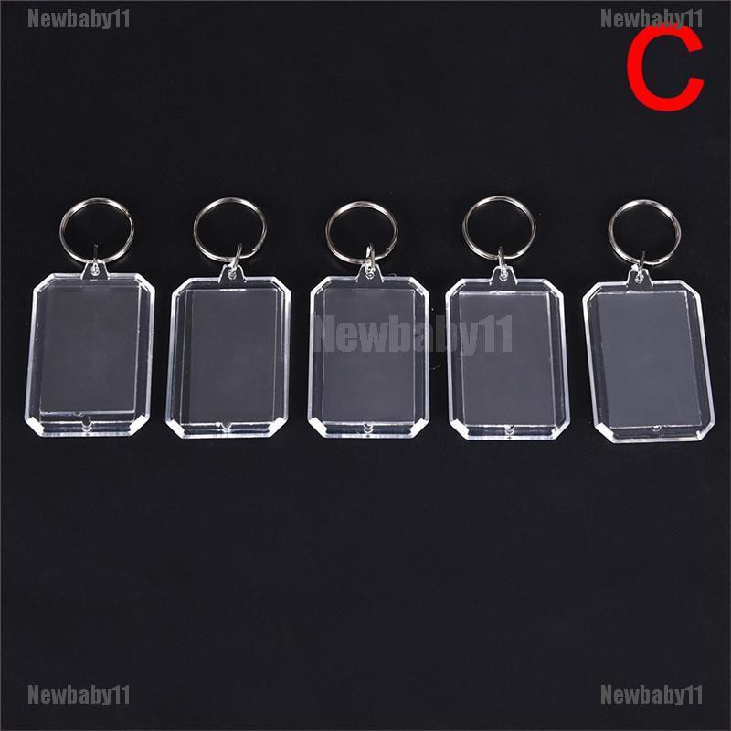 Móc Khóa Khung Ảnh Trong Suốt 5 Cái