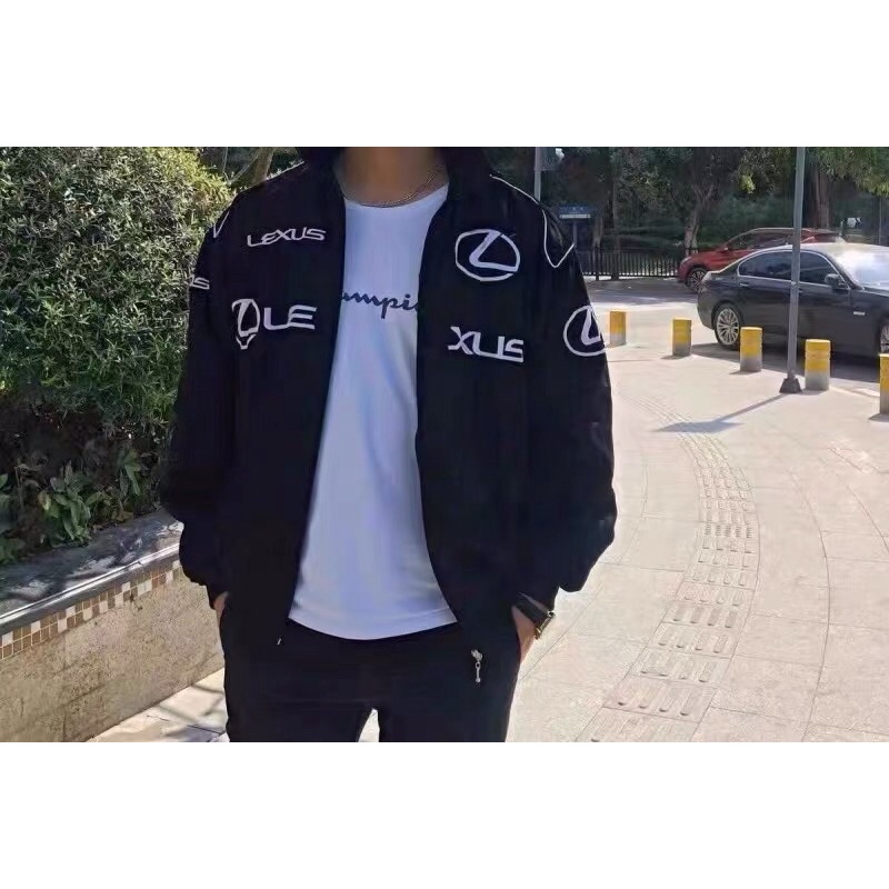 Áo khoác gió bomber Varsity Jacket thêu chữ Lexus đua xe F1 thể thao unisex siêu chất ❤️