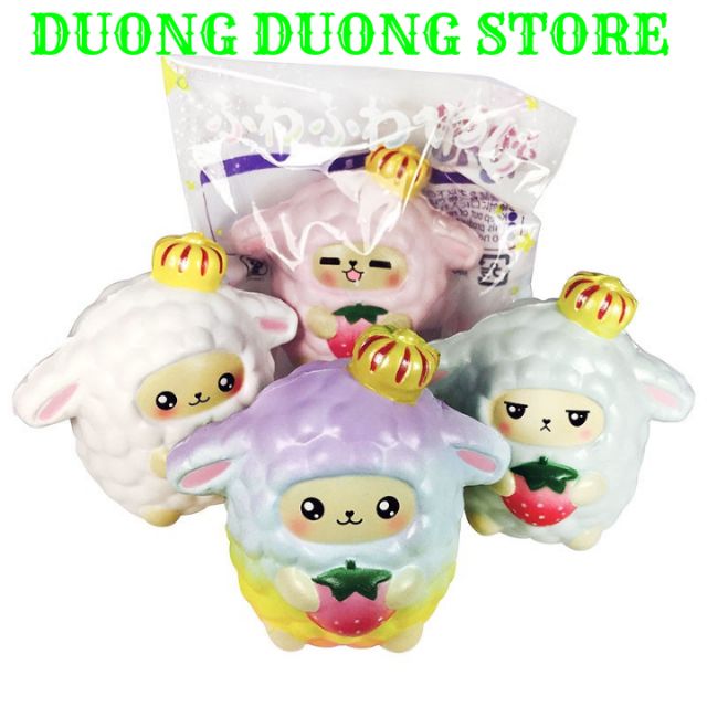 ĐỌC MÔ TẢ SQUISHY CỪU ÔM DÂU YUMENO 10CM