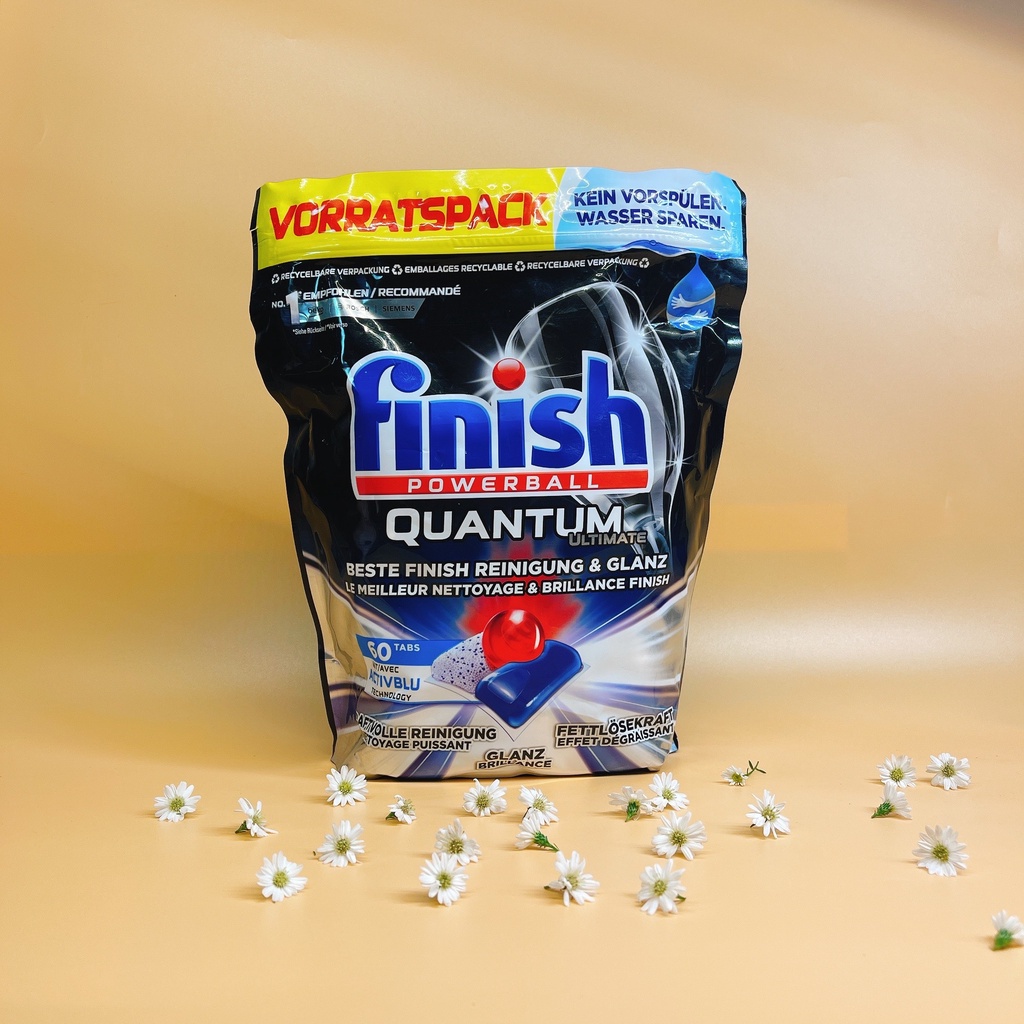 Viên rửa bát Quantum Ulitimate, Siêu Siêu sạch, được hãng Bosch tặng kèm máy rửa bát, gói 60 viên