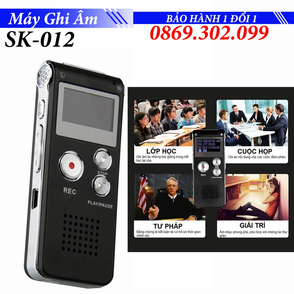 Máy ghi âm stereo chuyên dụng SK-012 8GB
