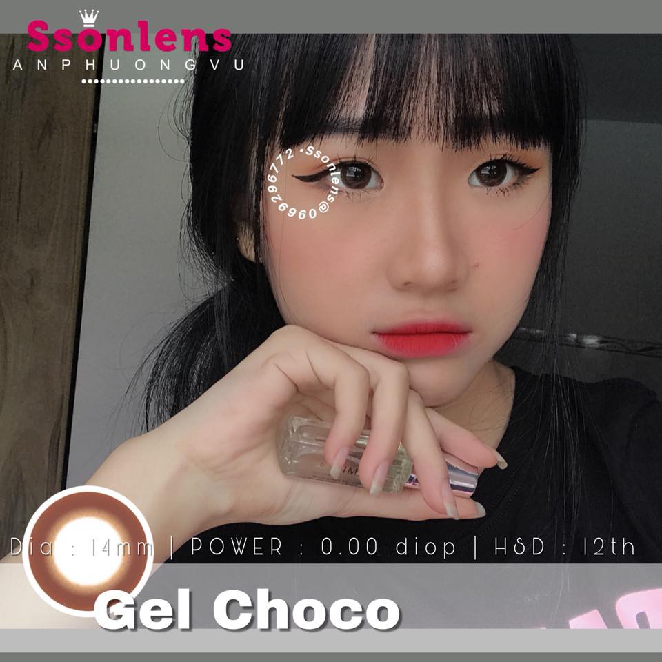 ( CÓ CẬN) Mẫu Gil Black Choco 14mm - Vassen Contact Lens Kính áp tròng