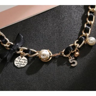 Vòng cổ (choker) xích đính nơ