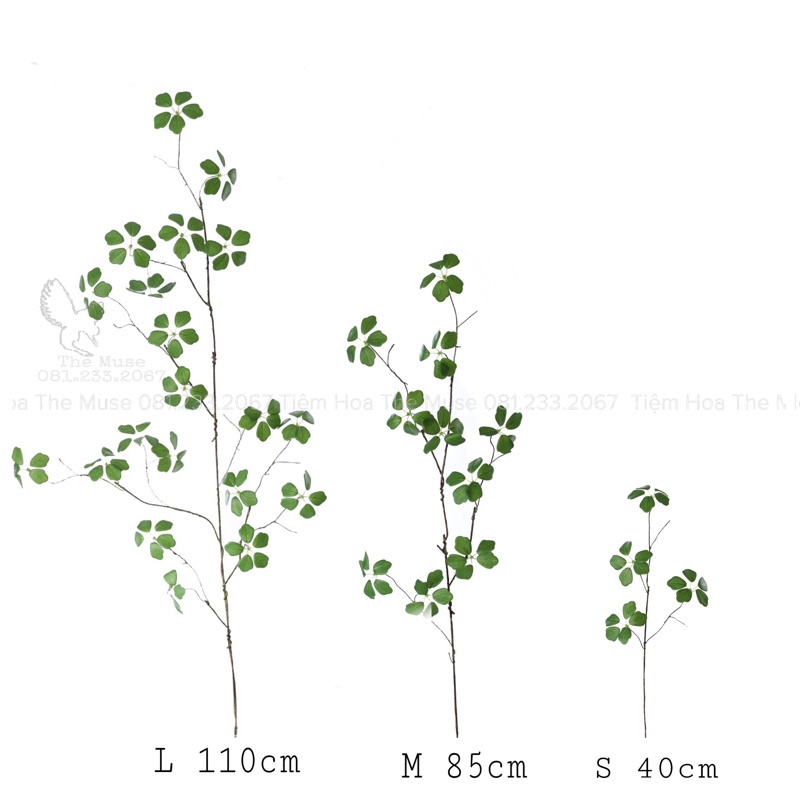 Cành Sương Mai- Cành Lá Decor - Chất Liệu Cao Cấp