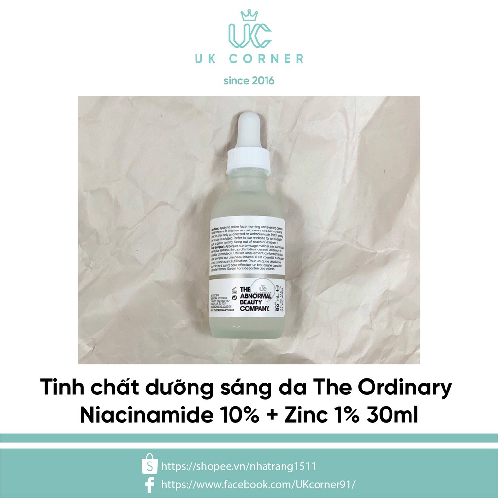[Serum] Tinh chất Niacinamide (Vitamin B3) The Ordinary Niacinamide 10% + Zinc 1% | BigBuy360 - bigbuy360.vn