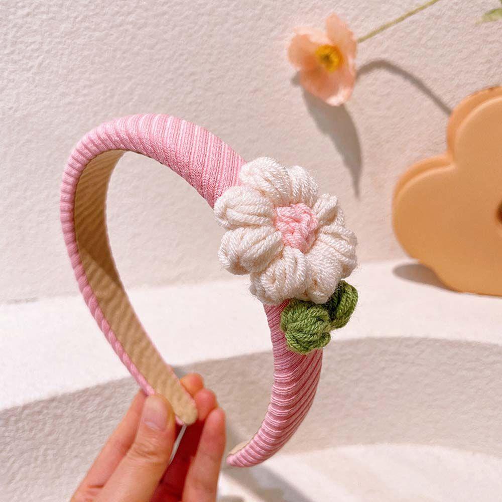 Cài Tóc Đan Len Phong Cách Hàn Quốc Thời Trang Mùa Đông Cho Bé Gái