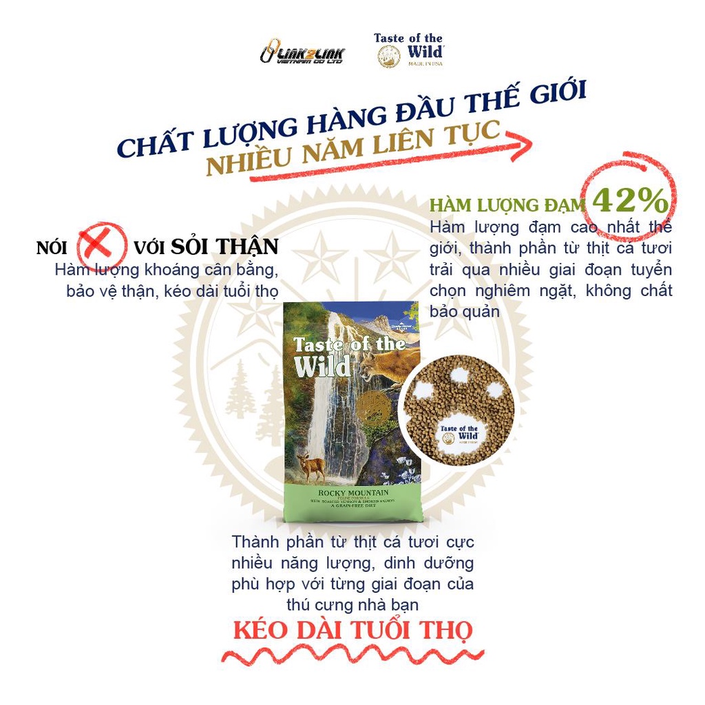 URBAN_TASTE OF THE WILD_HẠT CHO MÈO MỌI LỨA TUỔI (MỸ)