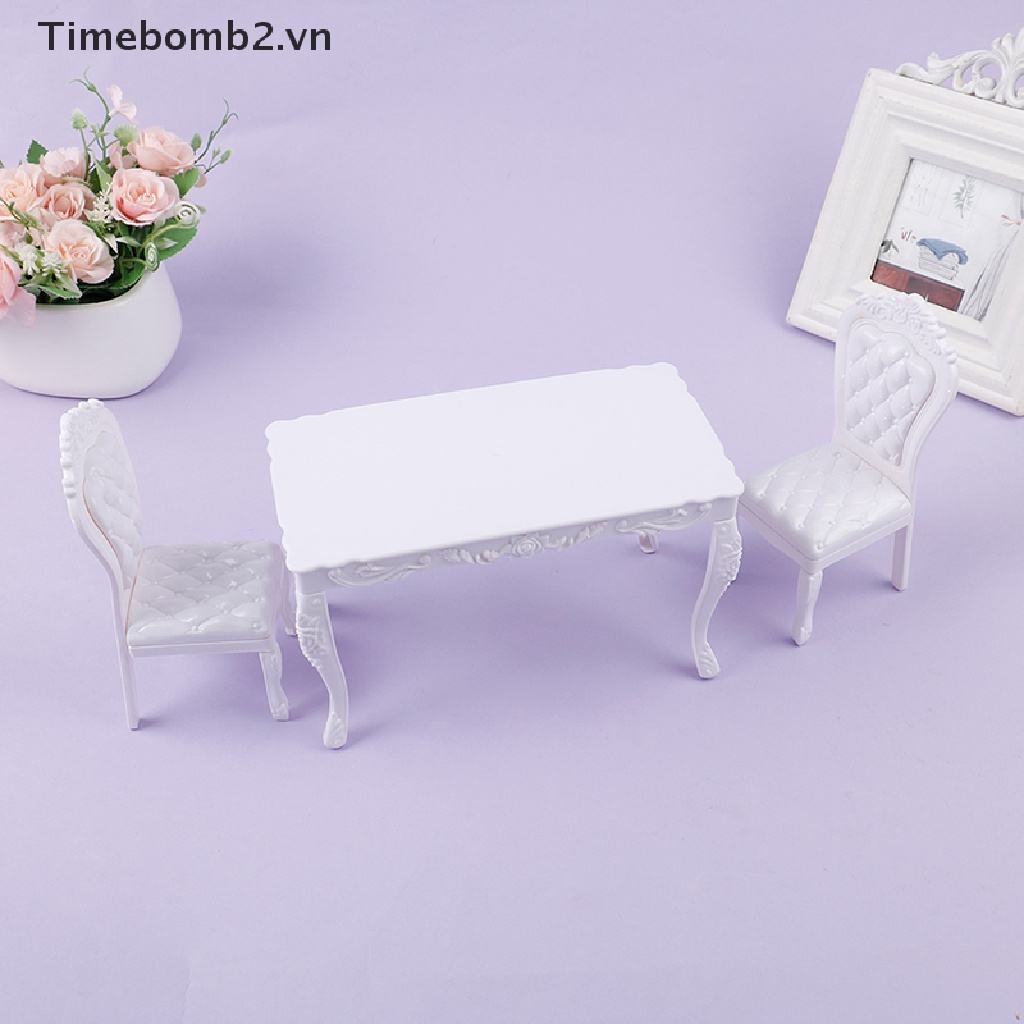 Phụ kiện bàn ghế nội thất văn phòng/ nhà bếp trang trí nhà búp bê tỉ lệ 1:6