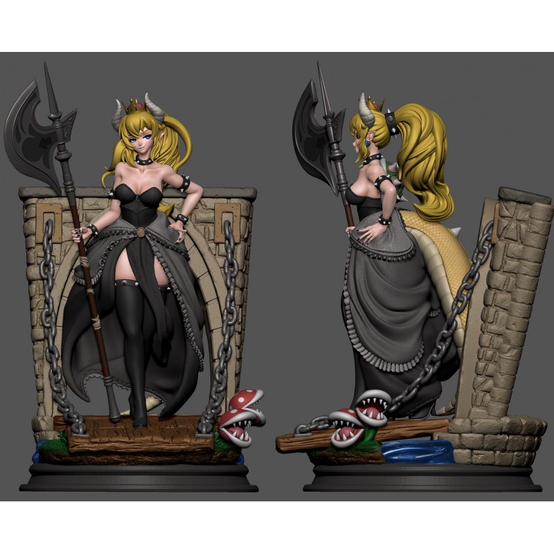 File in 3D mô hình Battle Axe Bowsette - Games
