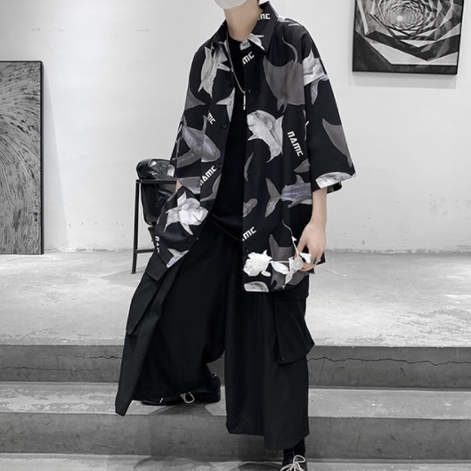 Áo sơ mi dài tay dáng rộng thời trang dành cho nam