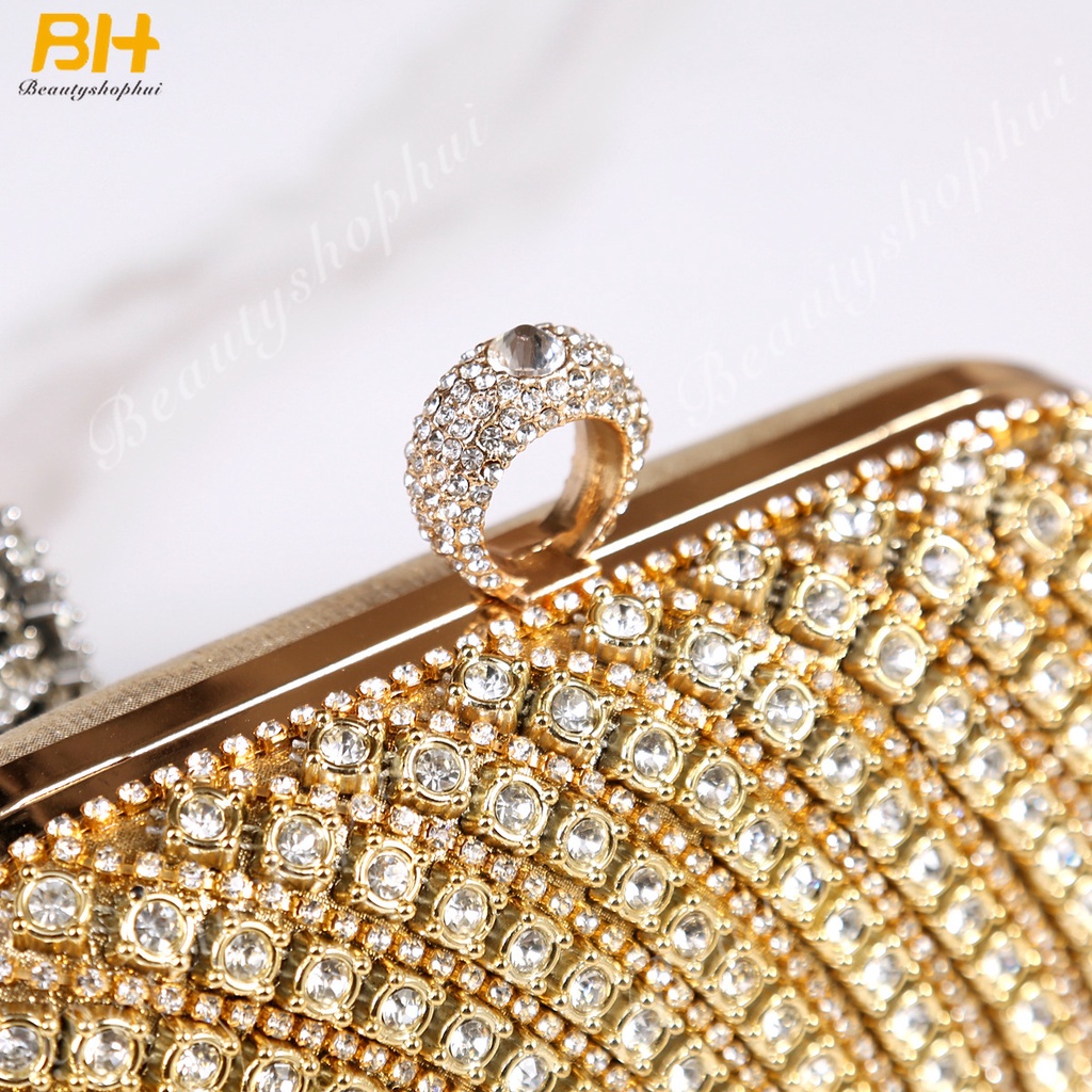 Túi Xách Đeo Chéo Đính Đá Phong Cách Âu Mỹ Mới 2022 Cho Nữ