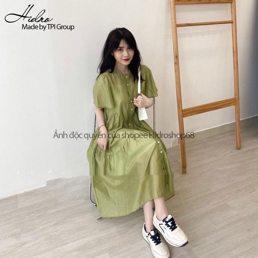 Váy Tơ Lụa Babydoll Xòe Tầng Dáng Dài Maxi Kèm Váy Hai Dây