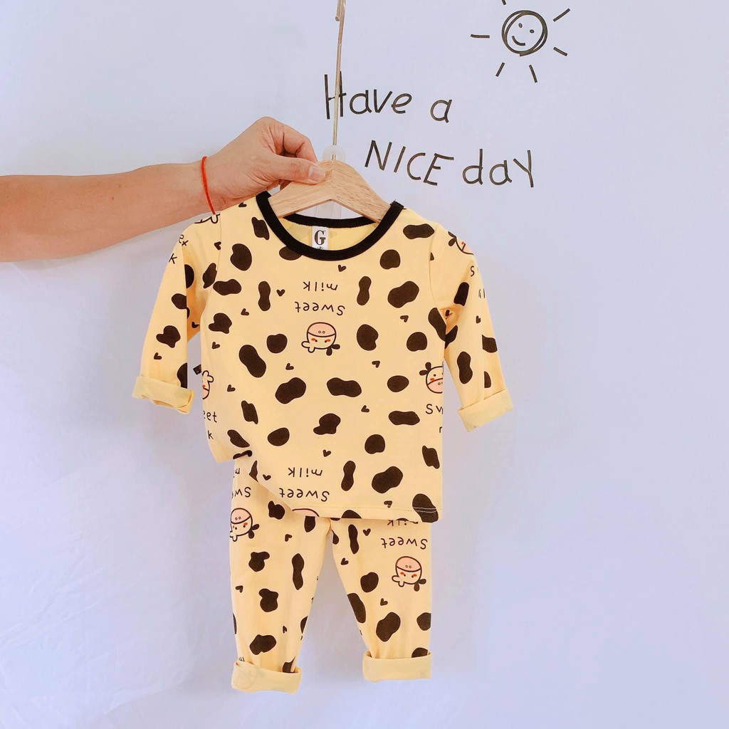 Bộ Thu Đông Cho Bé  Bộ Minky Mom DÀI TAY BÒ SỮA Cho Bé Trai Bé Gái  Chất Cotton Cao Cấp Thấm Hút Mồ Hôi Tốt