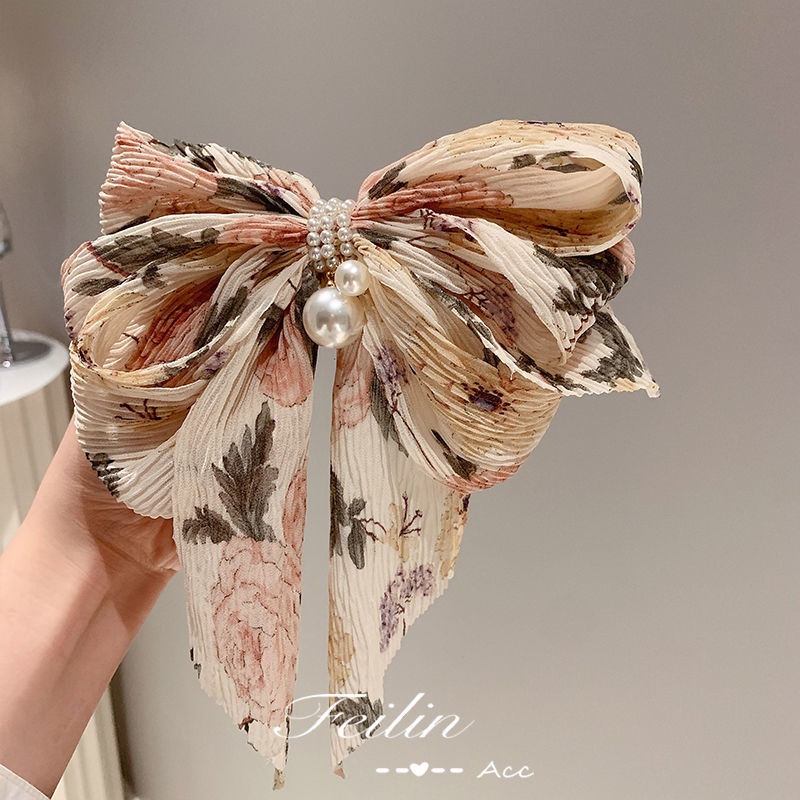 Kẹp Tóc Nơ Lớn Kiểu Hàn Quốc Cho Nữ