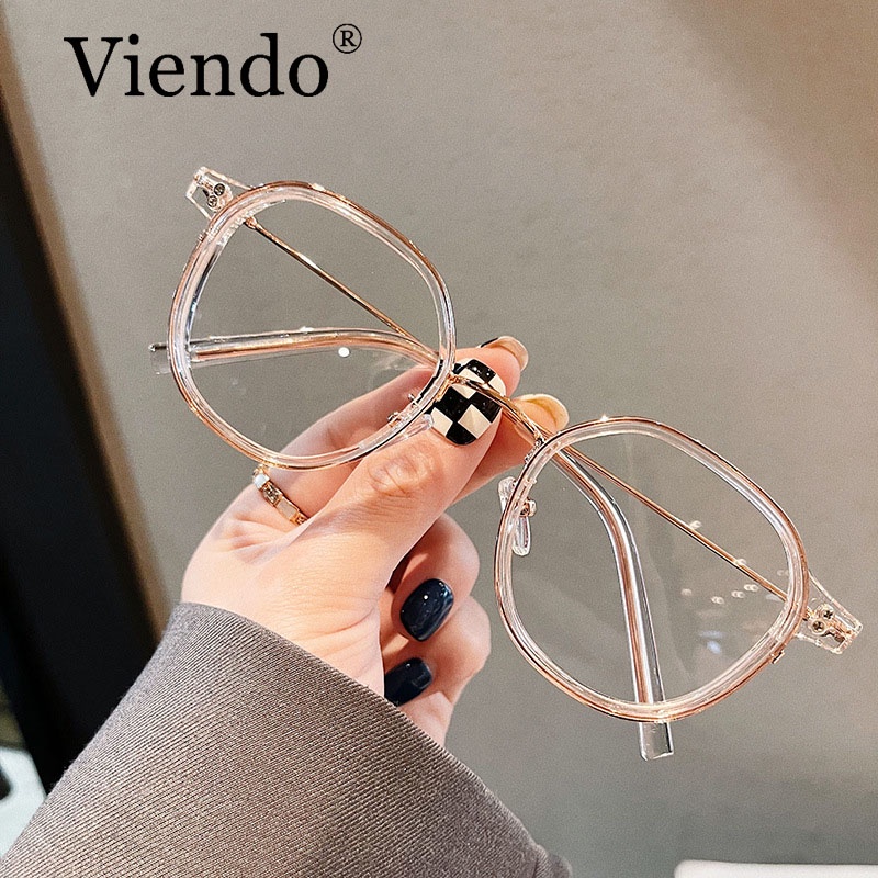 Kính cận VIENDO gọng vuông đổi màu chống ánh sáng xanh chống tia uv nhựa dẻo thời trang cho nam và nữ