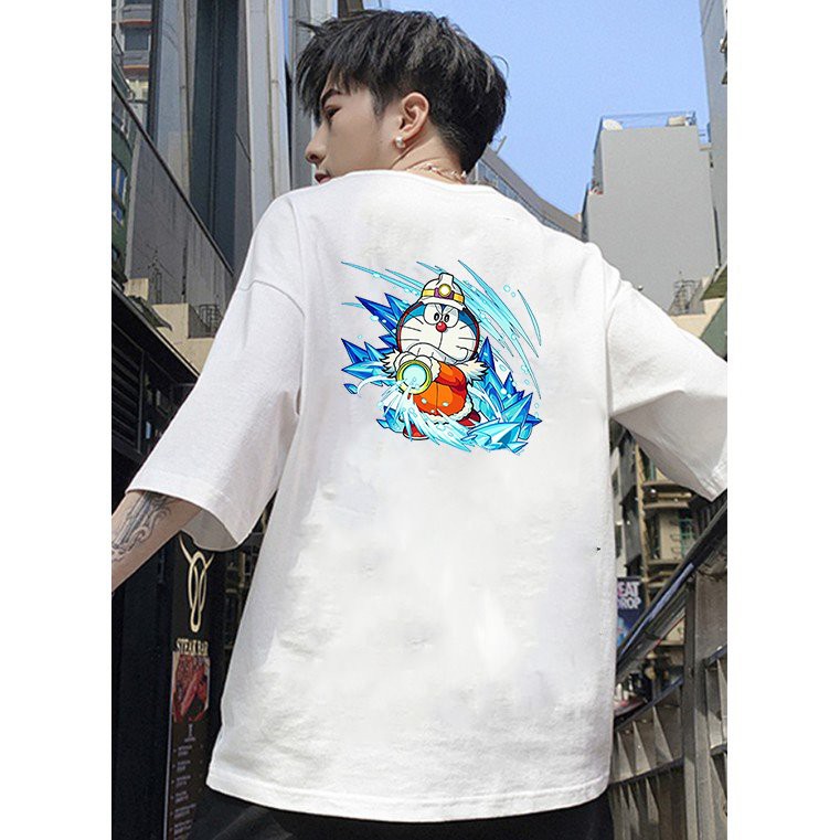 Áo thun unisex độc lạ mèo máy dễ thương form rộng vải dày mịn 2019T1808