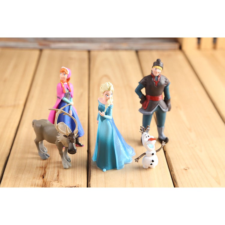 Set 5 mô hình búp bê/tuần lộc dễ thương trong hoạt hình cổ điển Anna Aisha Frozen