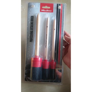Bộ cọ 3 cây làm sạch khe kẽ nội thất, ngoại thất xe - Max Shine Professional Detailing Brush
