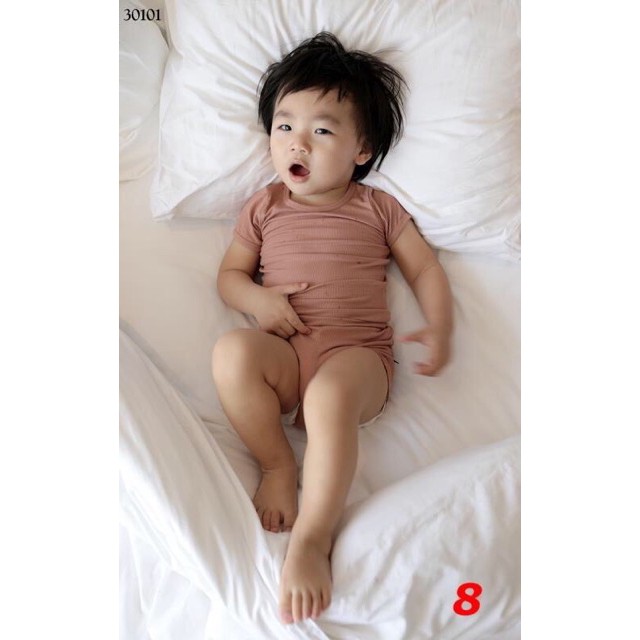 Bộ cộc tay cotton dư cho bé trai và bé gái (HN 449)