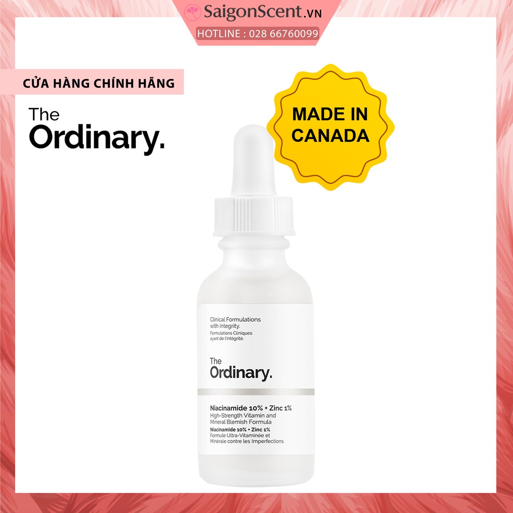 Tinh chất hỗ trợ mụn The Ordinary Niacinamide 10% + ZinC 1% ( 30mL )