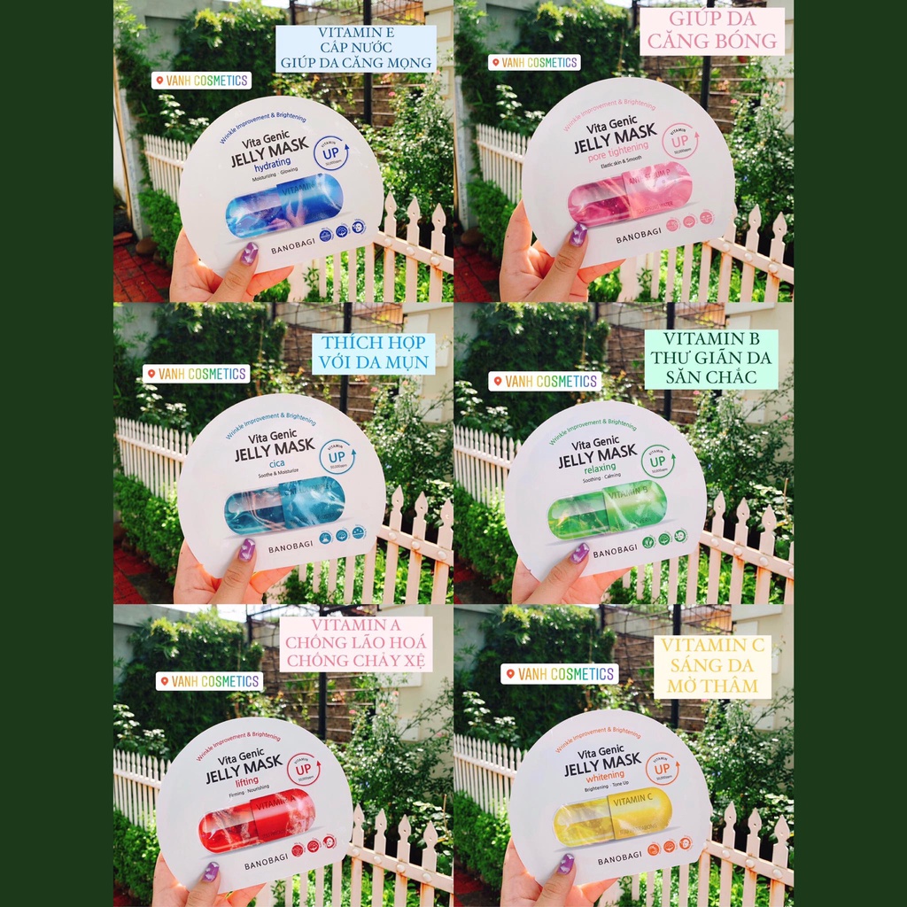 Hộp 10 miếng Mặt nạ VitaGenic Banobagi Jelly Mask Hàn Quốc mẫu mới (chính hãng) - Vanh Cosmetics