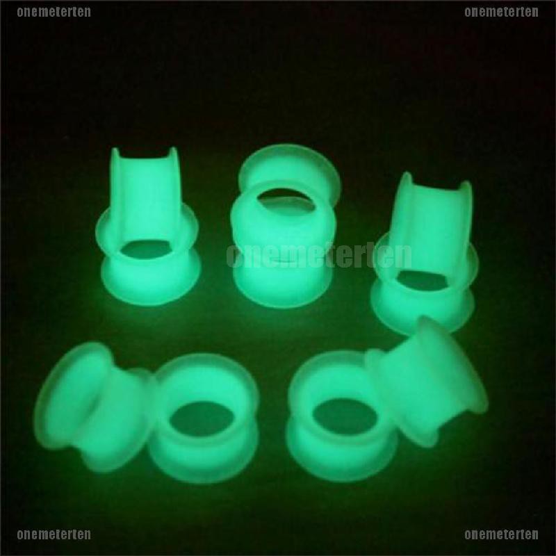 Bông Tai Nong Lỗ Bằng Silicone Phát Sáng Trong Bóng Tối