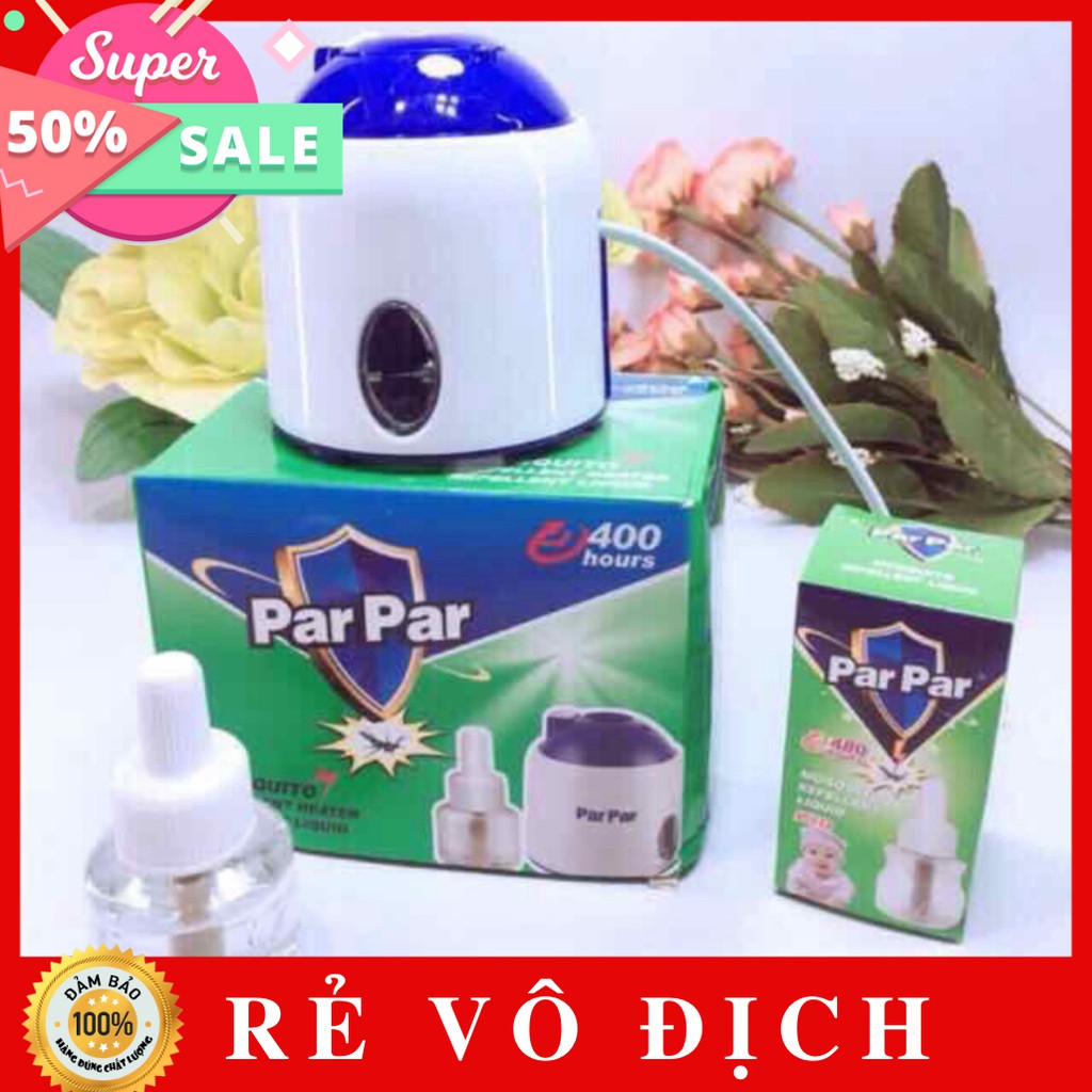 Máy xông tinh dầu đuổi muỗi Par Par tặng kèm 1 chai tinh dầu