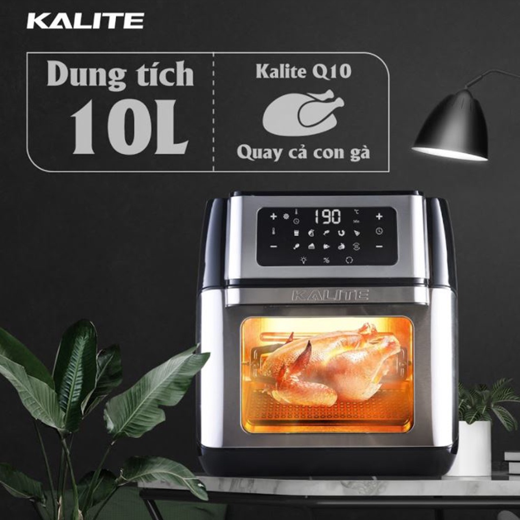 Nồi Chiên Không Dầu KALITE Q10 Dung Tích 10Lit, Công Suất 1800W, nồi chiên cao cấp