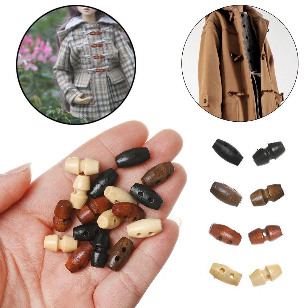 LUOL Set 20 / 40 Nút Gỗ Mini 1 / 6 Làm Đồ Thủ Công