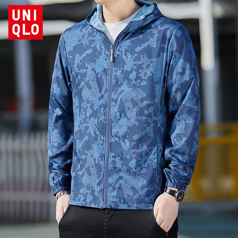 Uniqlo Áo Khoác Hoodie Chống Nắng/Tia UV Thoáng Khí Siêu Nhẹ Họa Tiết Rằn Ri Thời Trang Cho Nam Và Nữ 2022