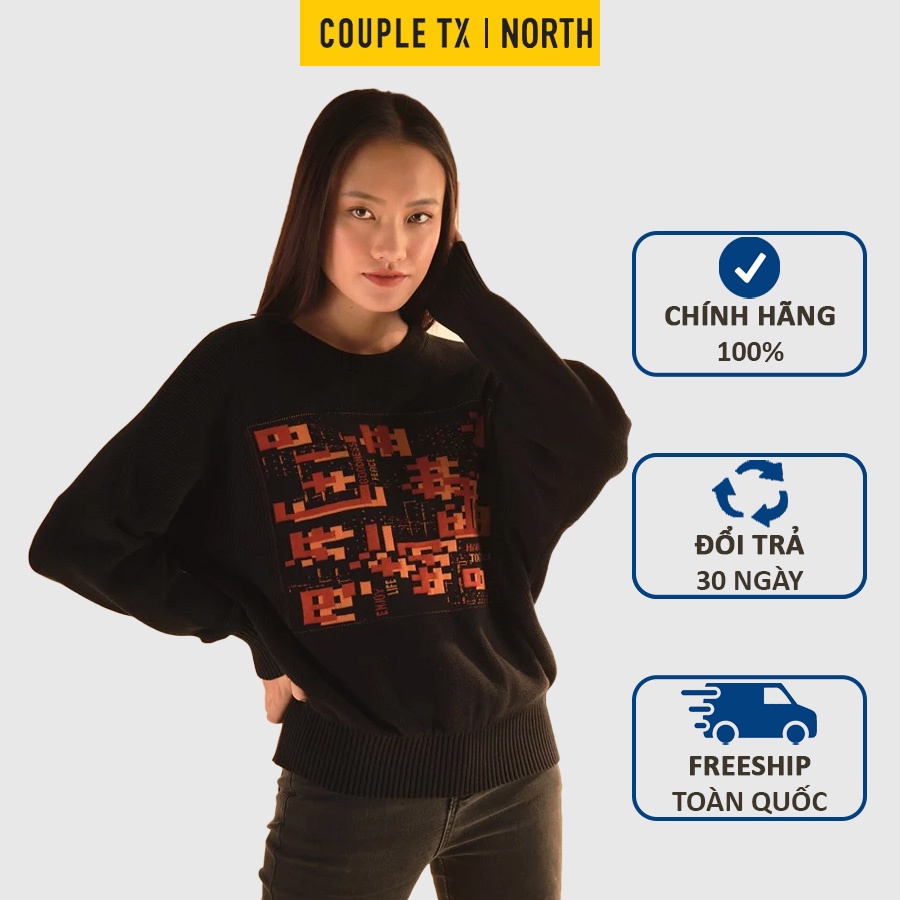 Áo sweater nữ Couple TX form oversize chất len dệt graphic kiểu pixel độc đáo WSW 2009