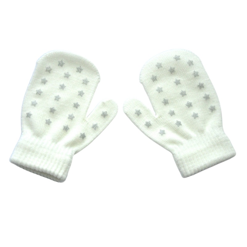 Găng Tay Giữ Ấm Chống Trượt Hình Ngôi Sao Hoạt Hình Cho Bé 1-4 Tuổi