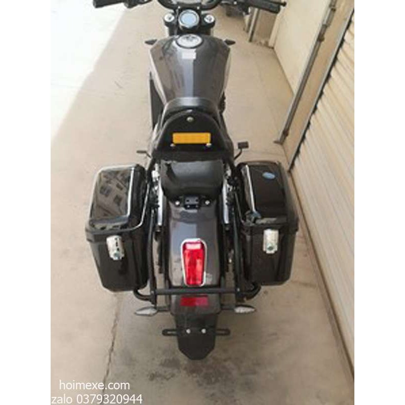 Cặp thùng hông xe máy, xe motor loại vuông rộng 17cm