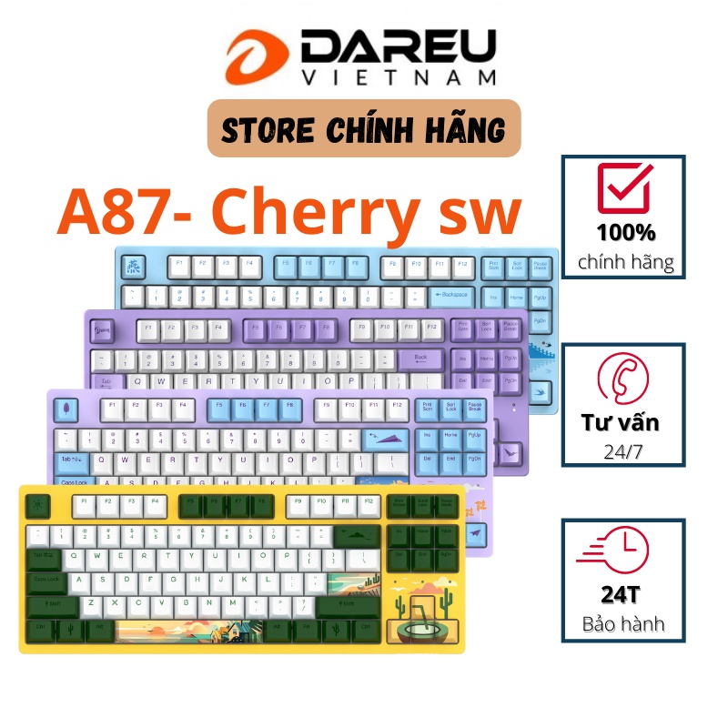 Bàn phím cơ DAREU A87 Cherry Switch ( Childhood,summer,Dream,Swallow )